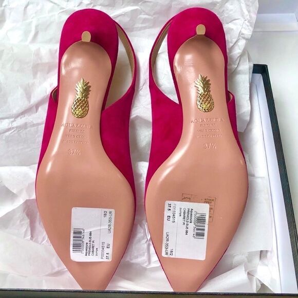 💥 HOST PICK 💥 Aquazzura Cabaret Pink Pure Sling 45 Heels - Picture 14 of 14